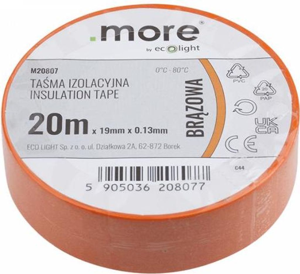 Isolierband 19mm x 0,13mm BRAUN 20m