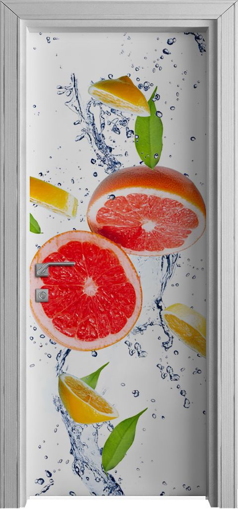 Tür Selbstklebende 80x210 cm Türfolie Türtapete Klebefolie - Splash Früchte Spritz