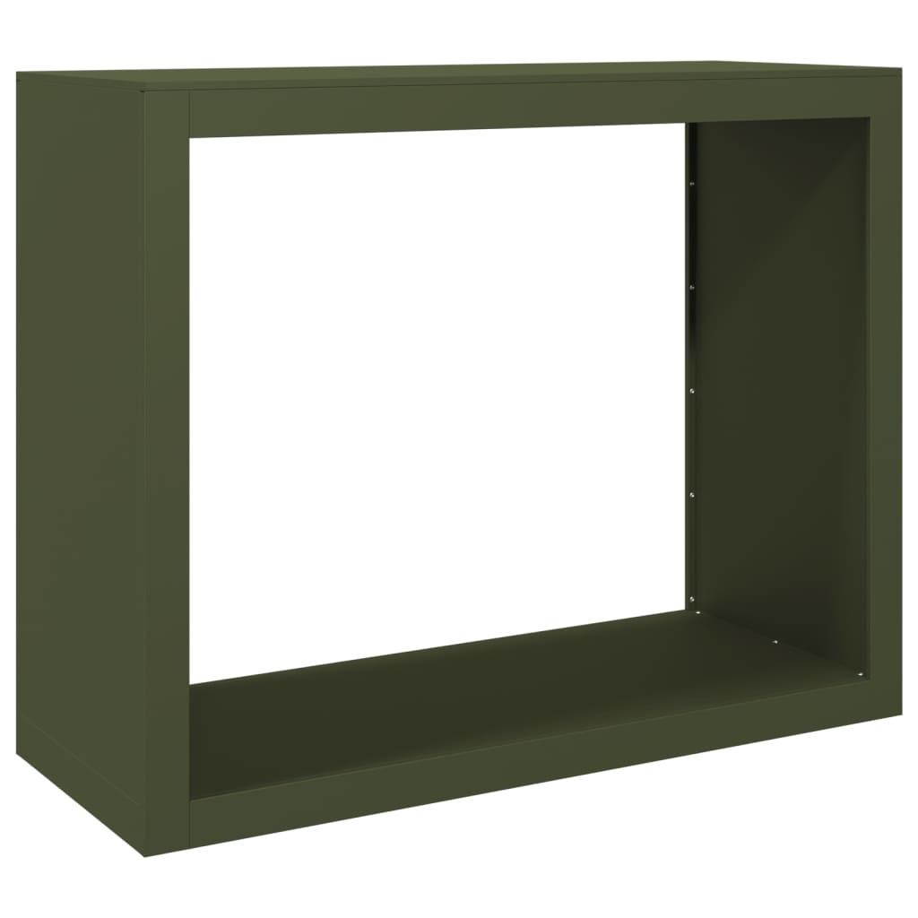 vidaXL Brennholzregal Grün 100x40x80 cm Stahl Produktbild 
