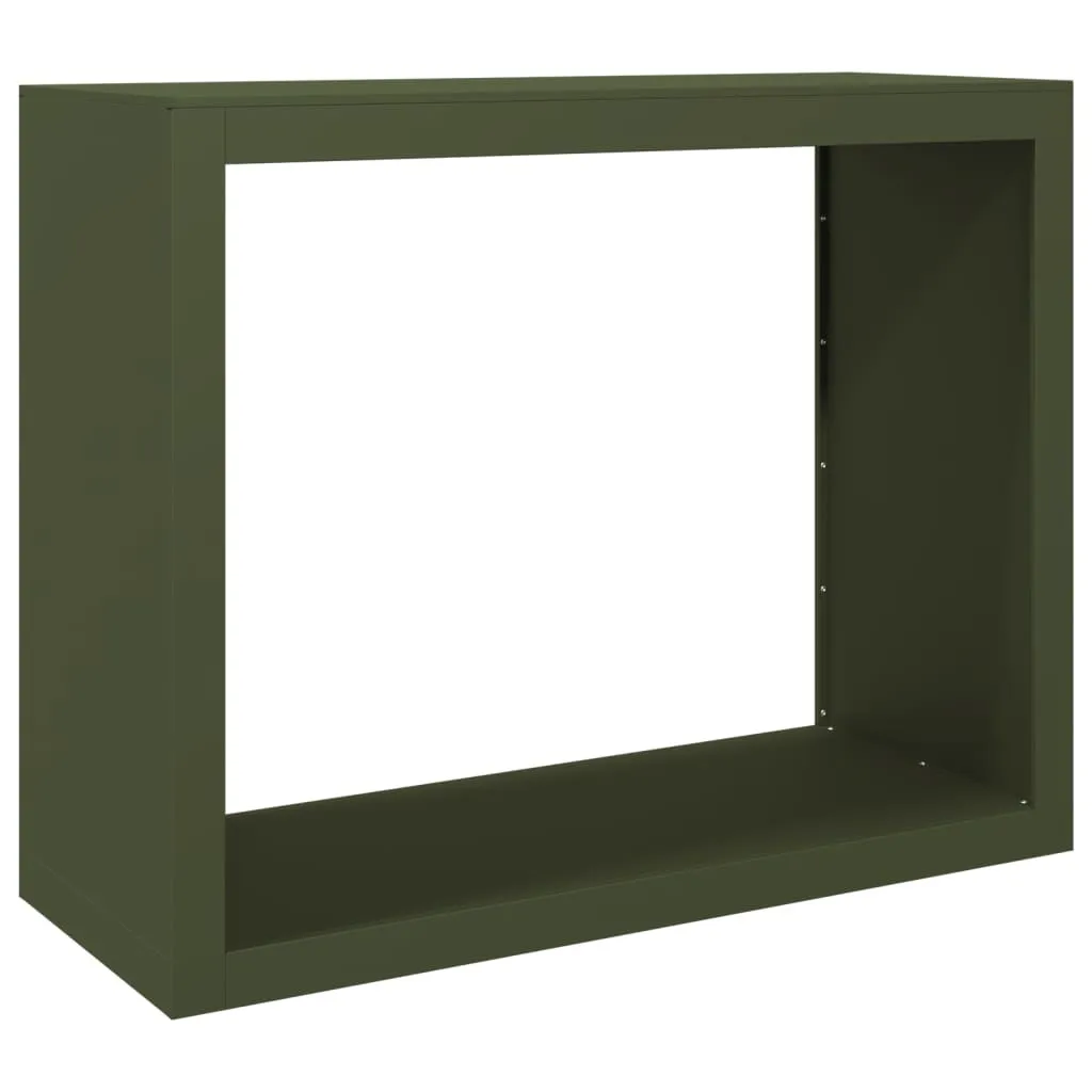 Porta Legna da Ardere Verde vidaXL 100x40x80 cm Acciaio - Offerta Online