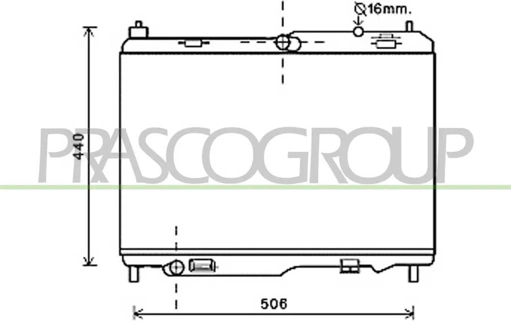 Radiateur de refroidissement moteur PRASCO FD344R002 OE 1516268