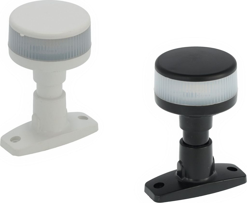 12 Volt LED 360° Rundumlicht Ankerlicht Ankerlaterne in weiß & schwarz Farbe: Weiß