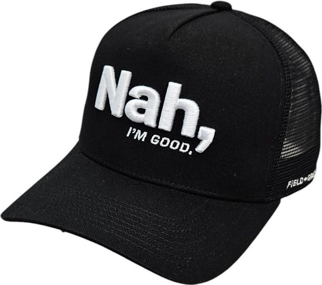 Field Grade I'm Good Trucker Cap Twill Mesh Black