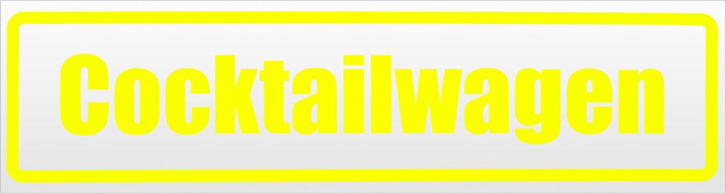 Kiwistar Cocktailwagen Magnetschild Schild magnetisch - 30cm Neongelb - Magnetfolie für Auto PKW Kfz