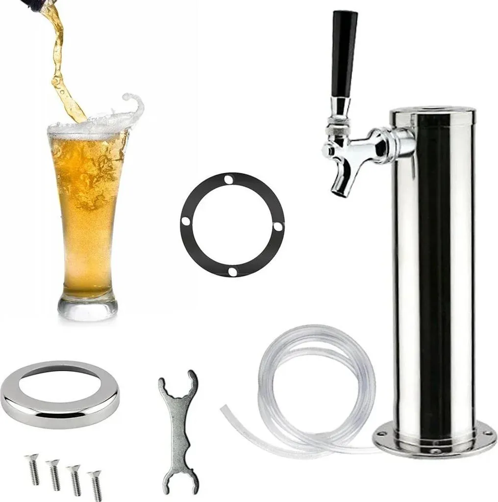Torre Spillatura Birra Professionale Inox - Upgrade Kegerator Grigio