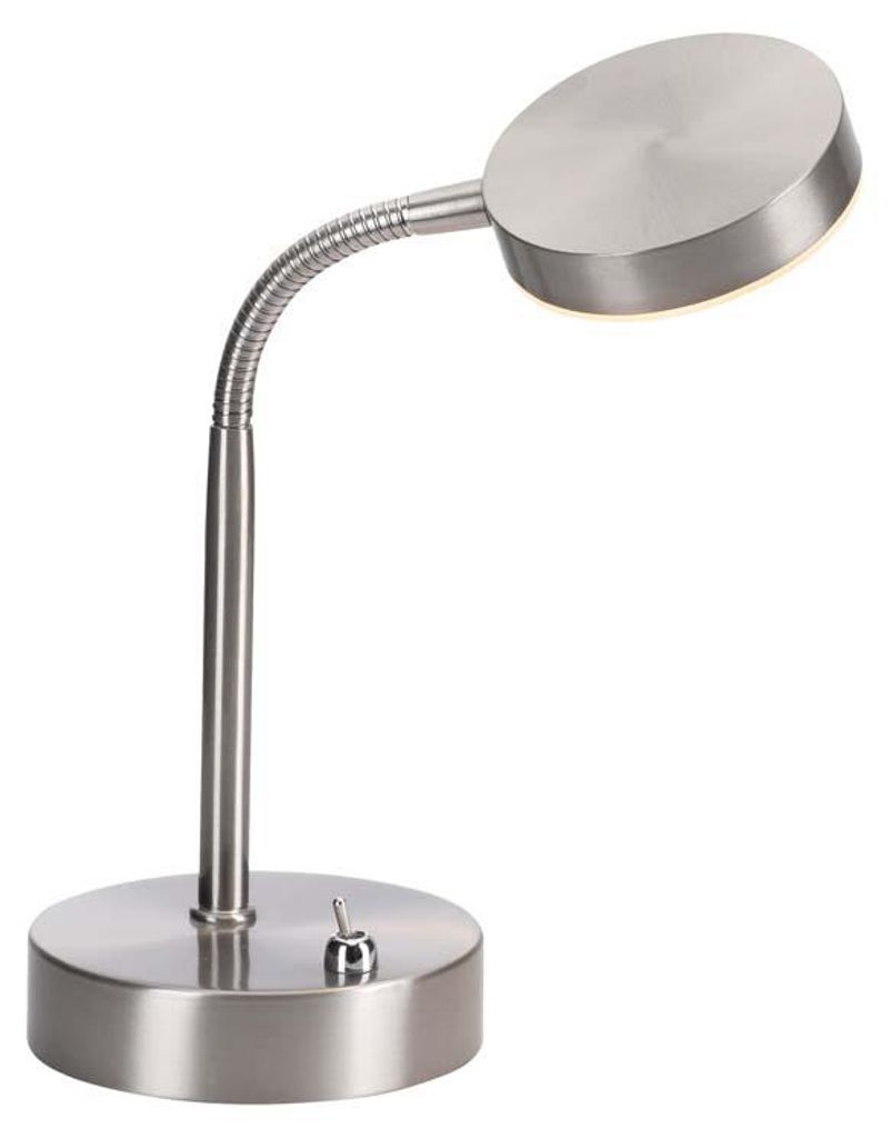JUST LIGHT HENSKEN LED Tischleuchte Warmweiss 5W stahl Produktbild 