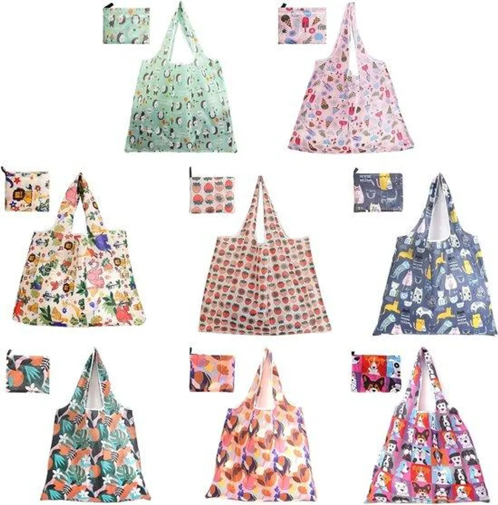 8 Sachets triangulaires réutilisables 1,5 kg avec poignées colorées