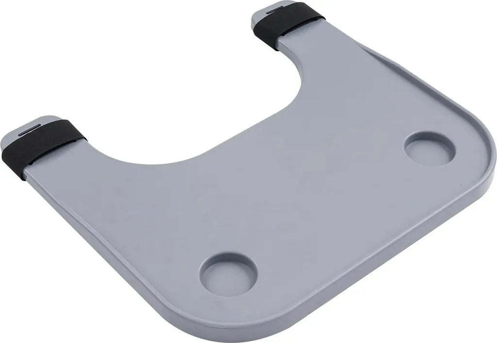 Plateau de fauteuil roulant ergonomique avec porte-gobelet gris ABS