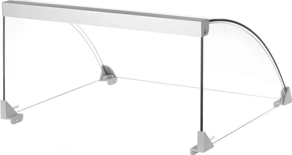 Couvercle en verre trempé 470x401x250mm pour gril à 9 rouleaux pro