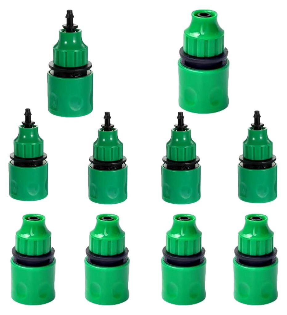 10 Stück Bewässerungsschlauch Kunststoff Schlauchverbinder, Universelle Schlauchadapter für 4/7 und 8/11 Mikroschläuche - Wasserdichtes Gartenb...