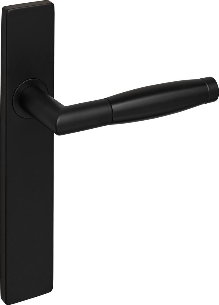 Lavuzo Türgriff Ascoli Schwarz mit rechteckigem Schild - Pro Set
