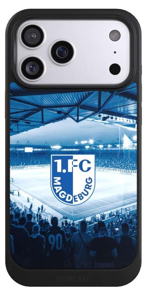 NIVOCASE Hülle für Apple iPhone 17 Pro Max Handyhülle NIVOcore Case Schwarz Stadion 1. FC Magdeburg 1. FCM