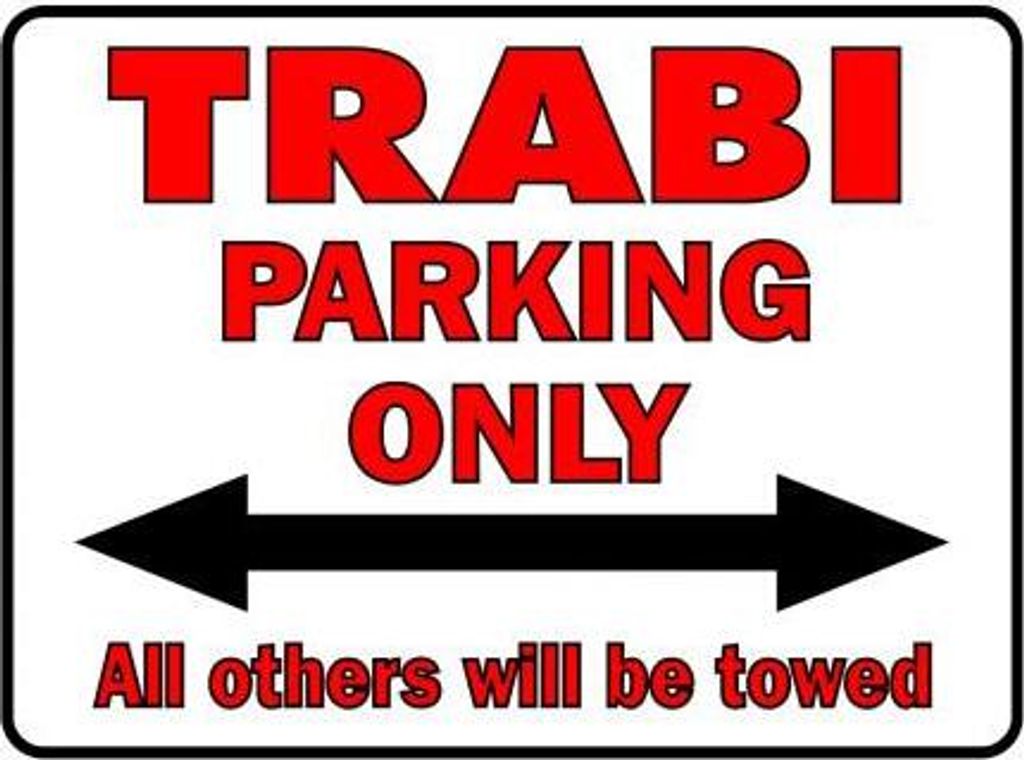 Kunststoffschild - Parkschild - Trabi Parking Only - Gr. ca. 40 x 30 cm - 303082 -
