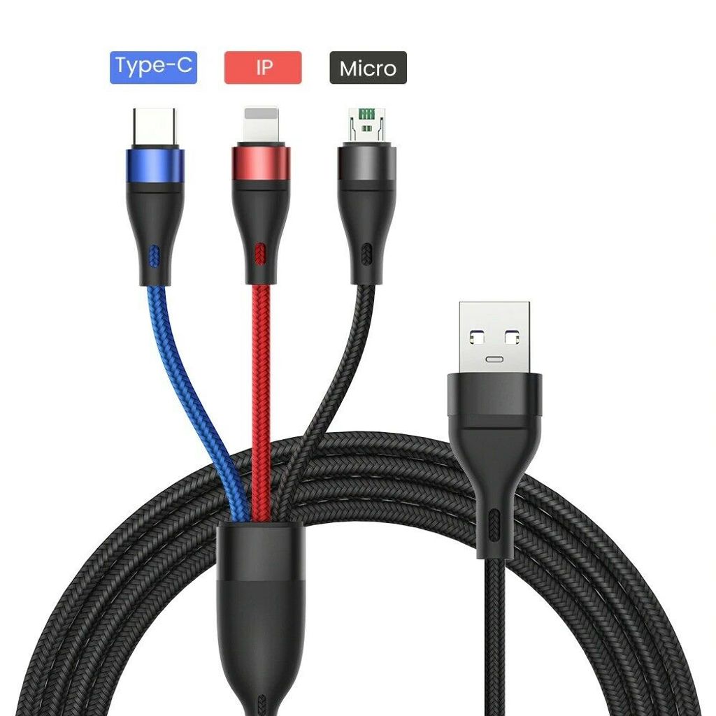 2-in-1 USB Datenkabel Ladekabel für Alle Android Handys 