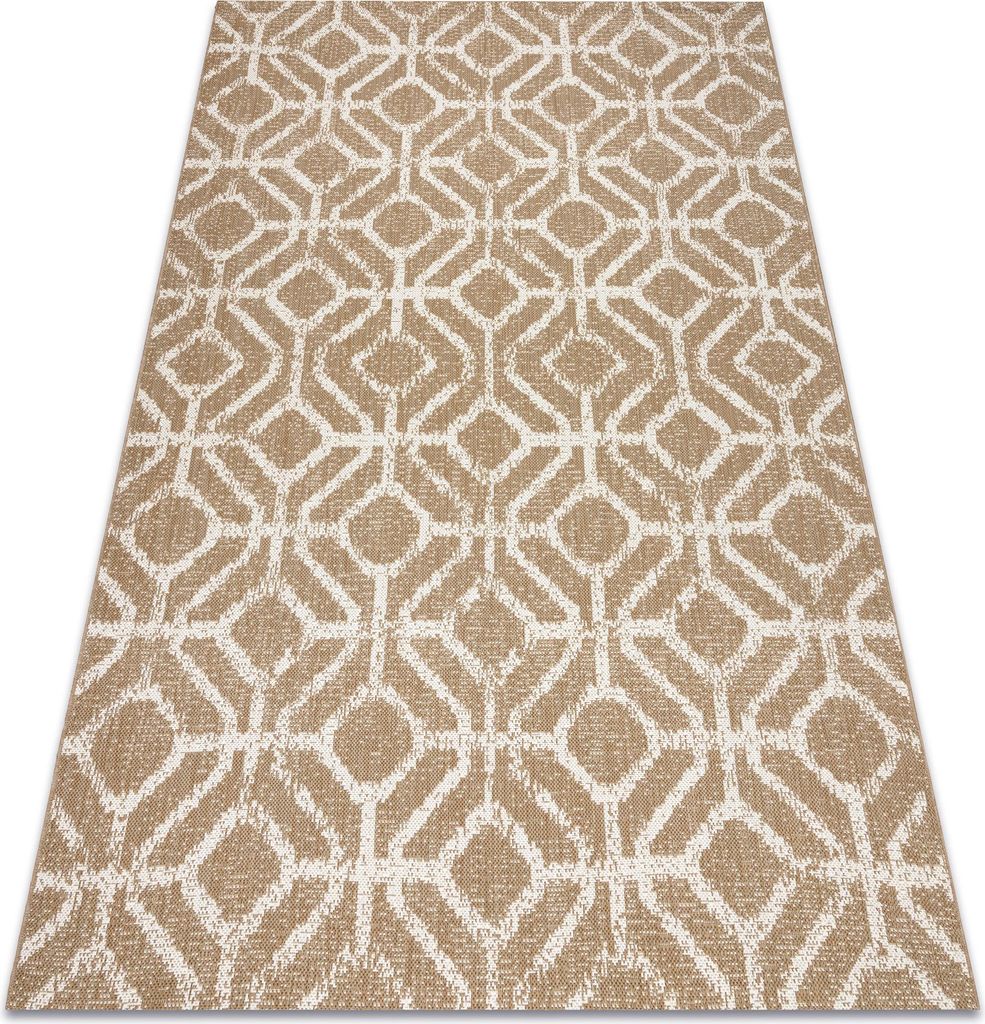 Teppich FLAT 48957265 Geometrische Raute naturbeige Schnur beige 80x150 cm