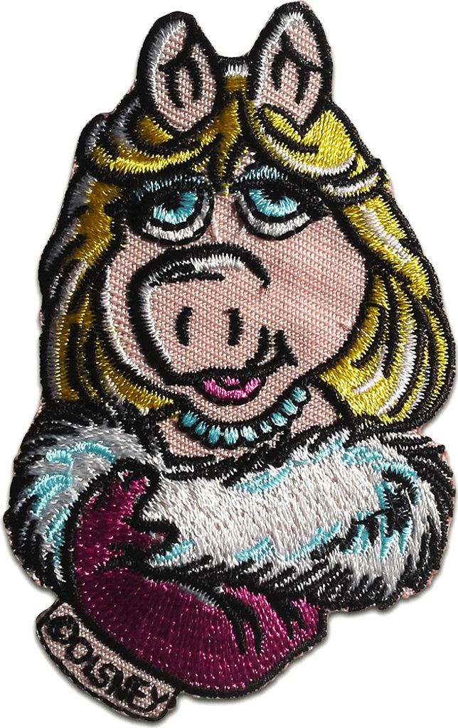 Disney The Muppets Miss Piggy Comic - Aufnäher, Bügelbild, Aufbügler, Applikationen, Patches, Flicken, Zum Aufbügeln, Größe: 8 x 5,2 cm