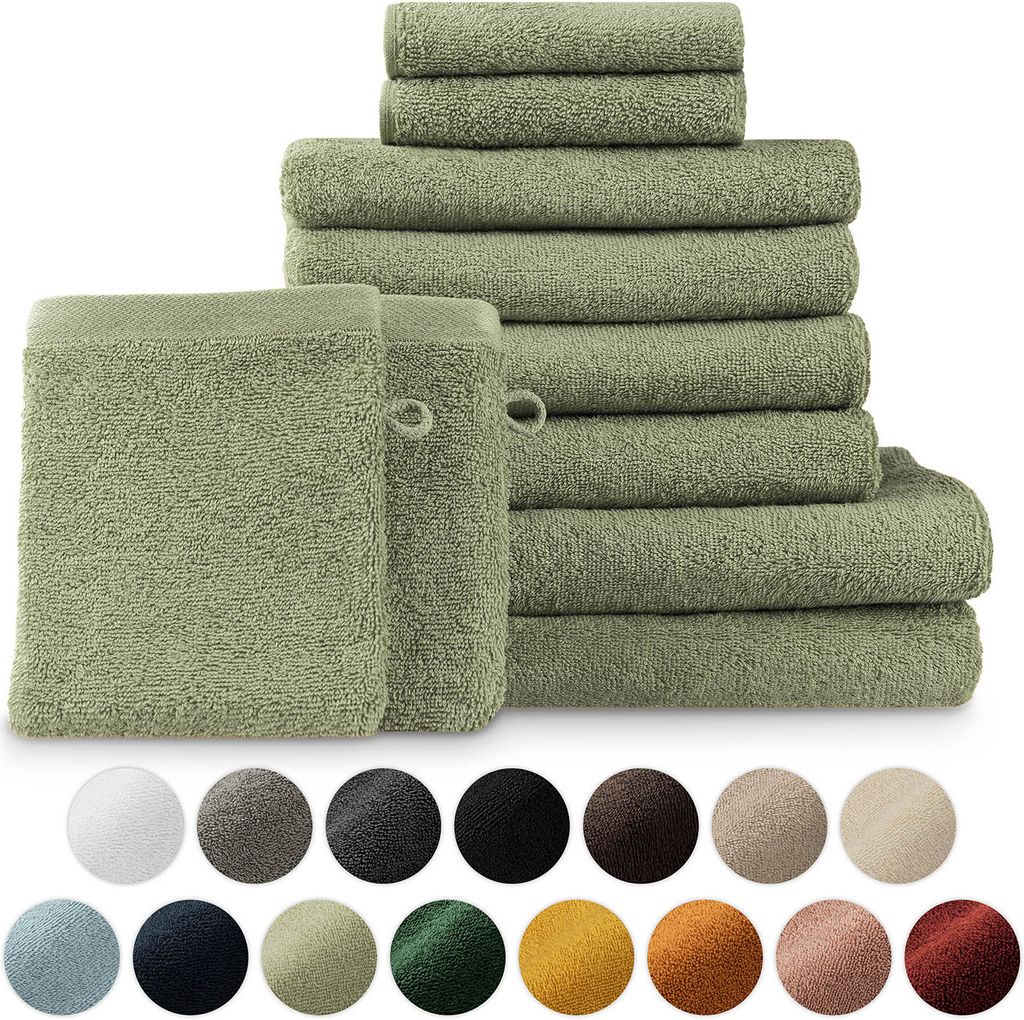 Set di asciugamani in spugna premium Blumtal con asole per Immagine del prodotto 