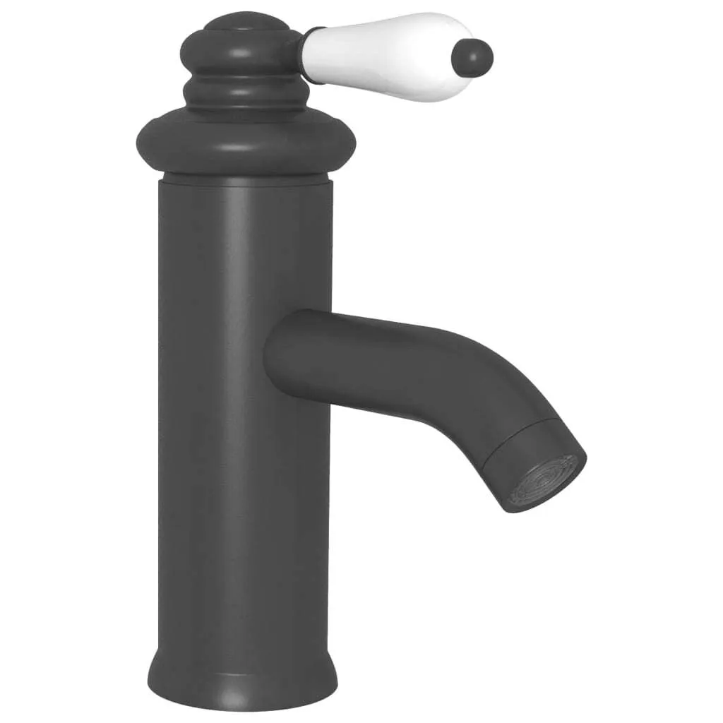 vidaXL Robinet de lavabo Gris 130x180 mm - Mitigeur de Salle de Bain