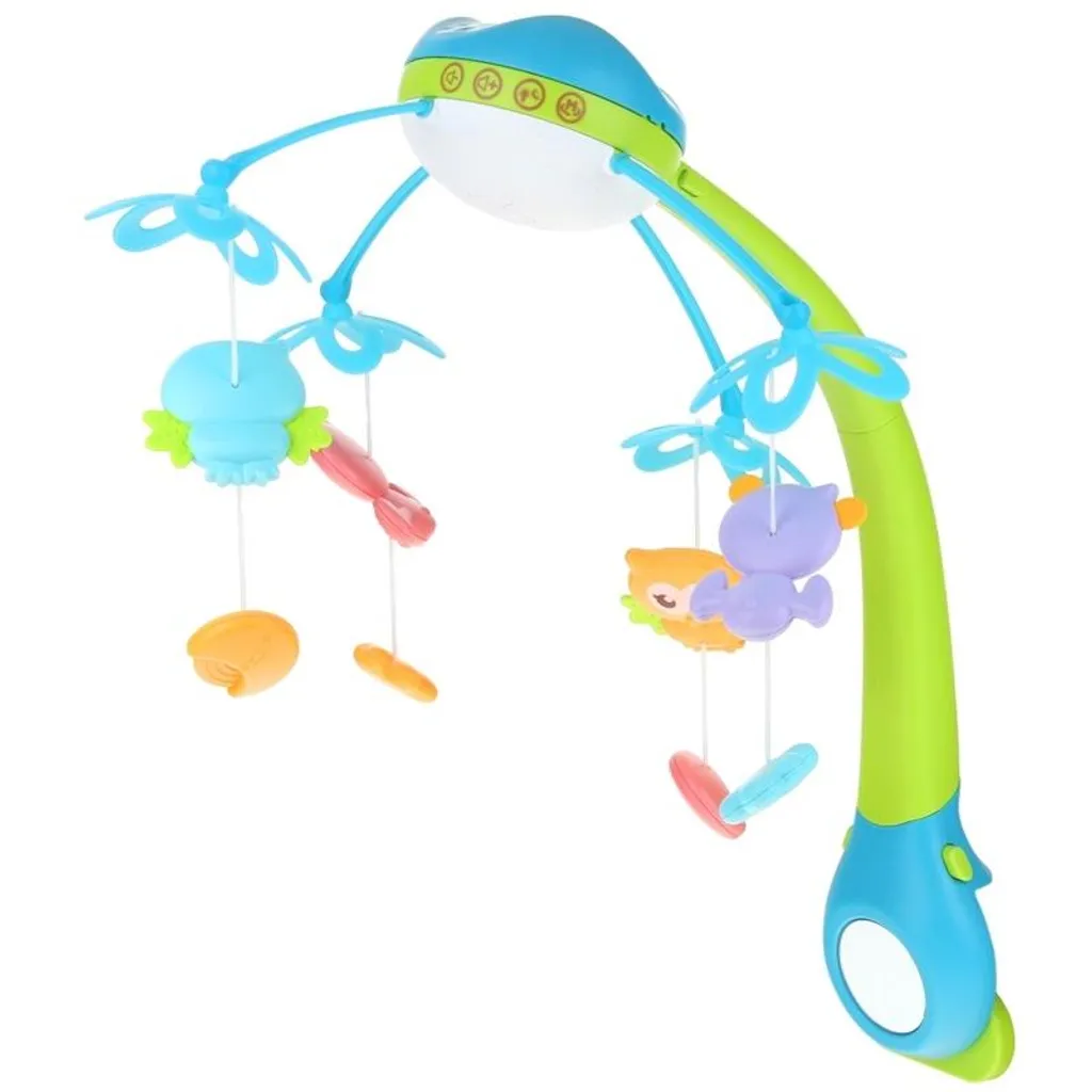 Solution sommeil bébé : Carrousel musical avec projecteur bleu nuit