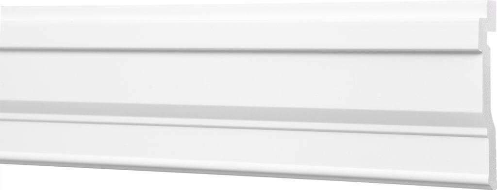 Wandleisten aus Ecopolymer / HDPS - Stuckleisten weiß, leicht und schlagfest - (CM26 - 16x72mm) Styroporprofile Flachleiste Friesprofil Stuckprofil