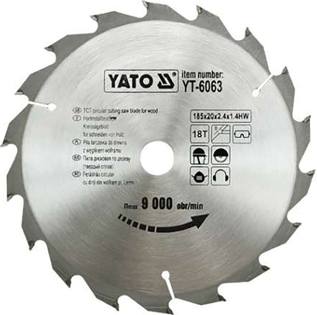 Yato YT-6063, Holz, 18,5 cm, 2 cm, Hartmetall-bestücktes Produktbild 
