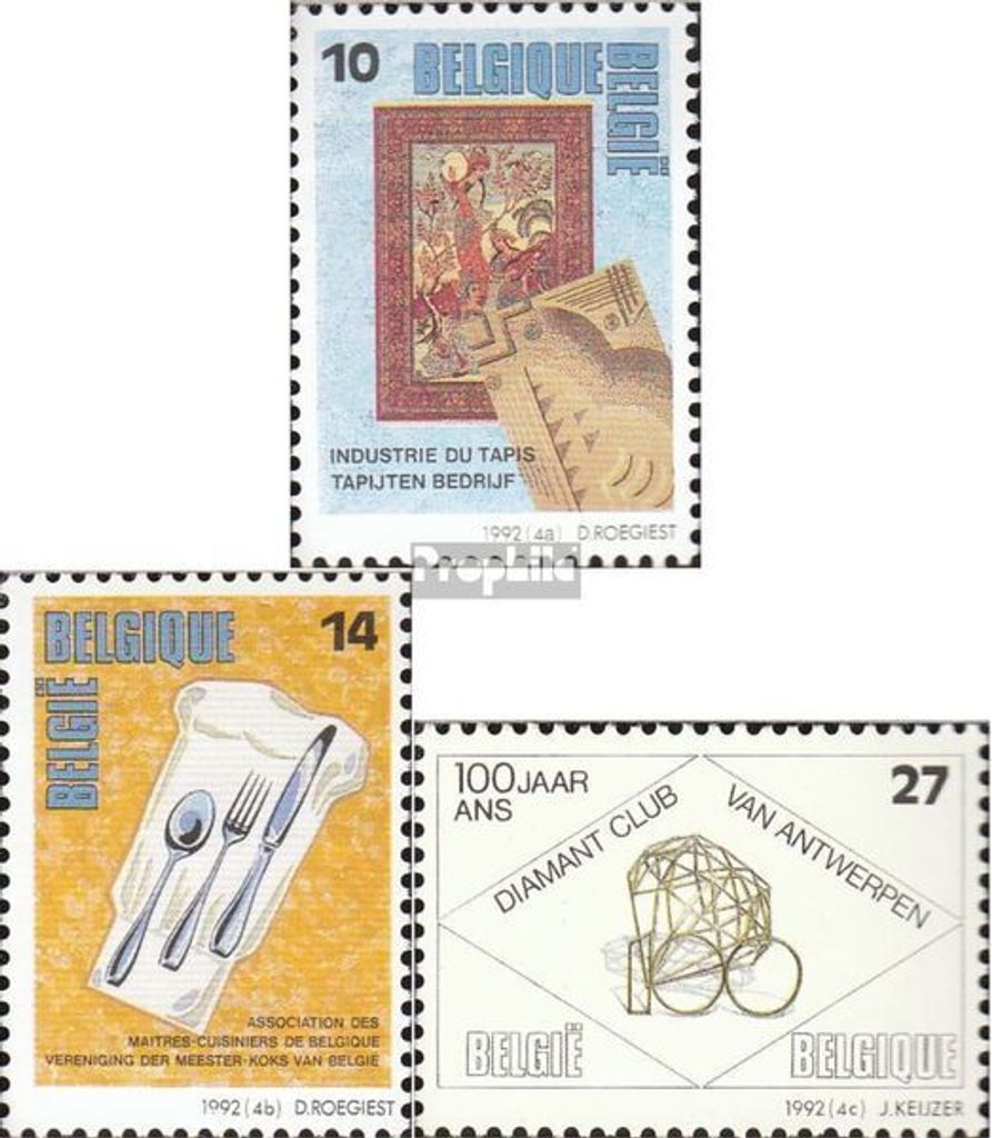 Briefmarken Belgien 1992 Mi 2497-2499 (kompl.Ausg.) Produktbild 