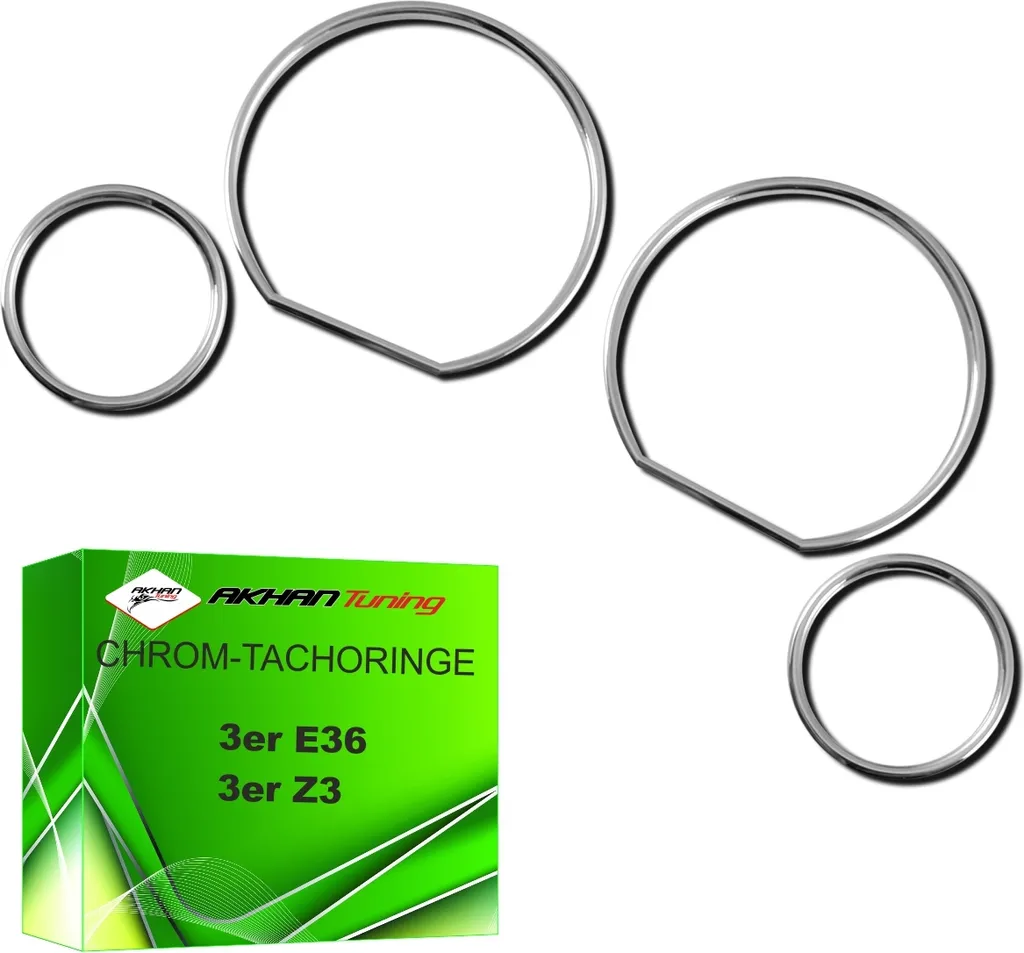 Anneaux chromés TR10E36 pour compteur BMW Série 3 E36 1991-1998 luxe