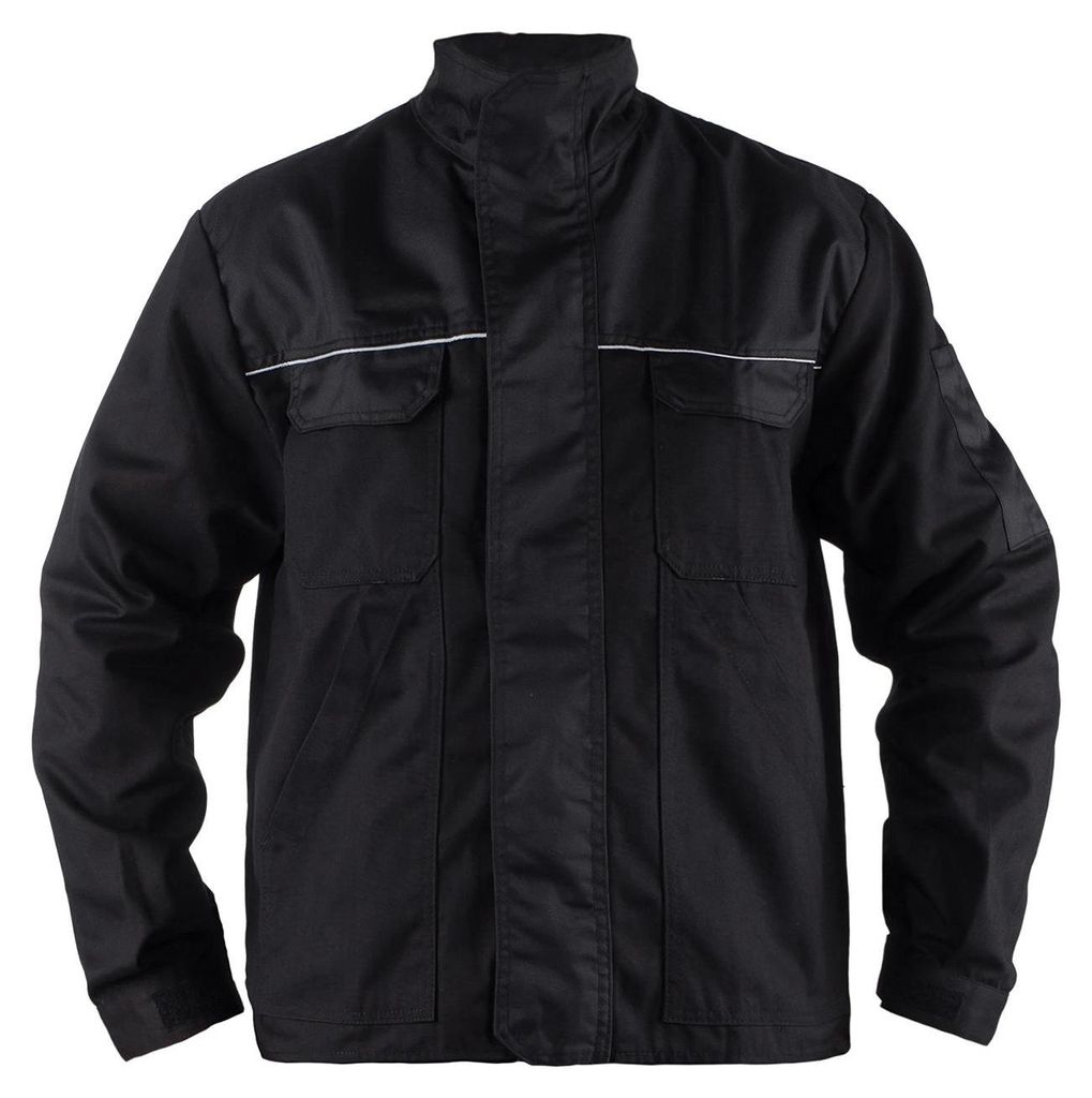 TMG Herren-Arbeitsjacke aus Canvas mit Cordura, abriebfest, 5XL, schwarz