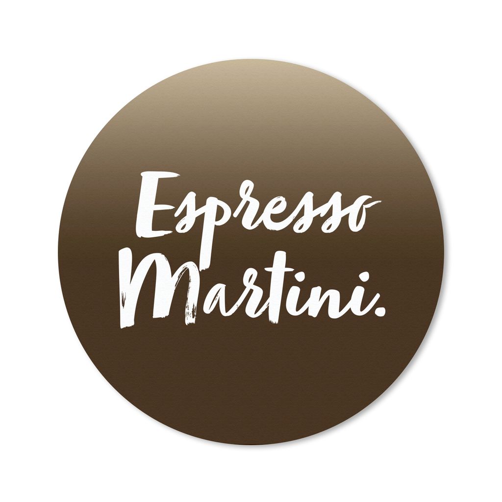 MuchoWow Mauspad Mousepad Espresso Martini - Zitate - Cocktails - Text - Braun 50x50 cm - Mousepads - Maus Mat - Pad - Mausunterlage - Vinyl