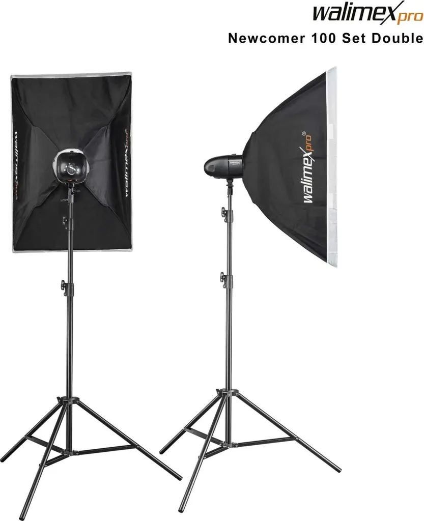 Kit Flash Studio 200W Walimex pro Newcomer 100 II Double - Prêt à l'emploi