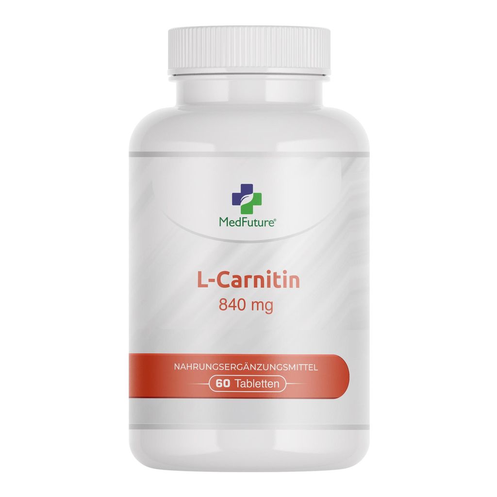 Hochdosierte L-Carnitin-Tabletten – 840 mg, mehr Energie, Produktbild 