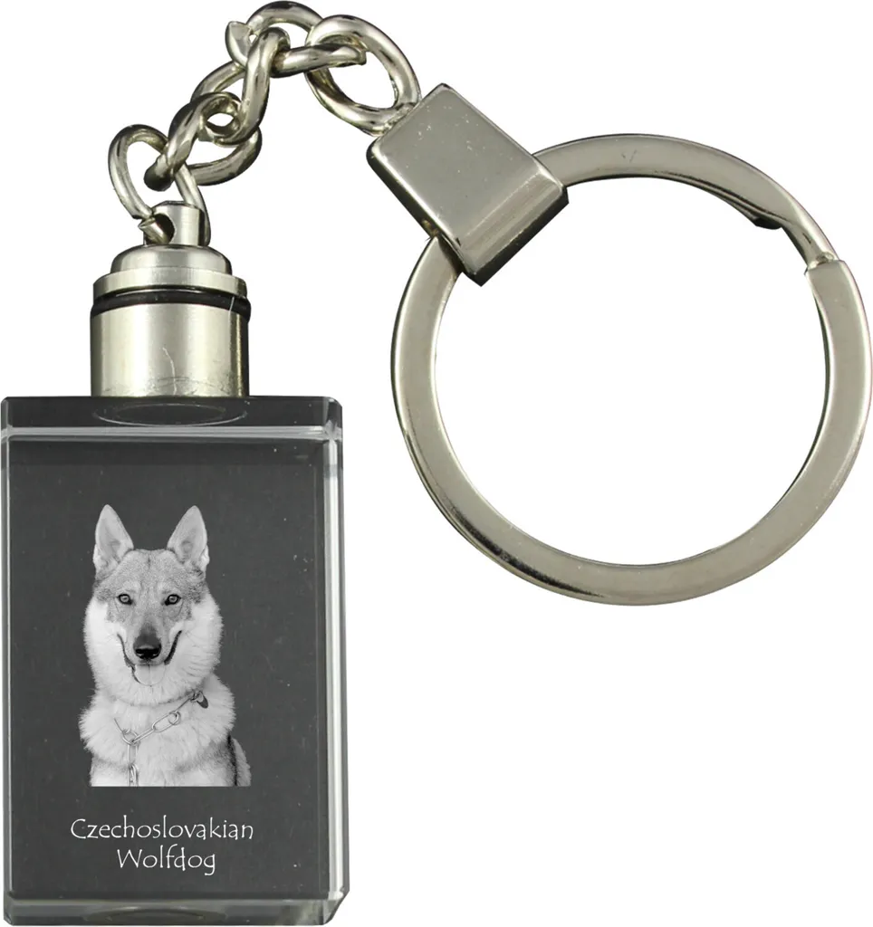 Portachiavi Cristallo Pastore Cecoslovacco Art-Dog - Regalo Cane Unico