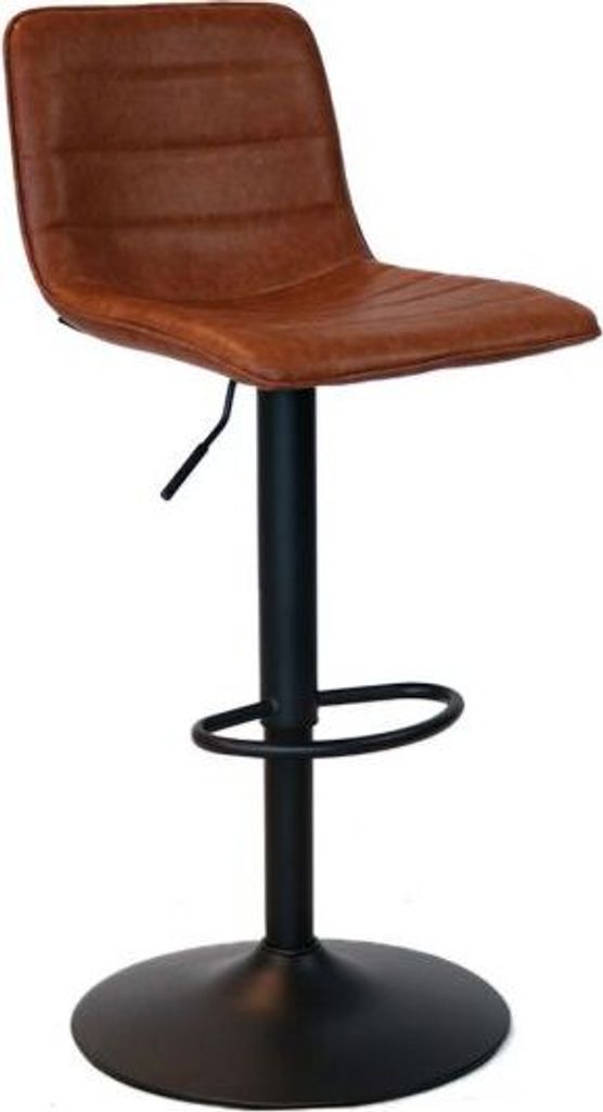 Lex E, Hocker, Gestell schwarz, Bezug cognac Produktbild 
