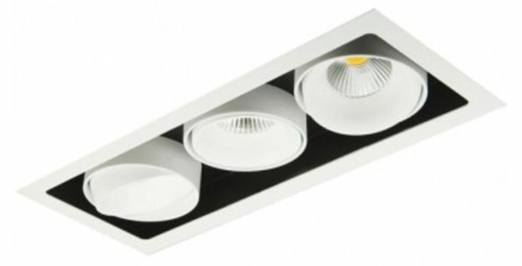 BPM Einbauleuchte Kuvet 8203 mattweiß mit schwarz seidenmatt 8203.03.D40.3K