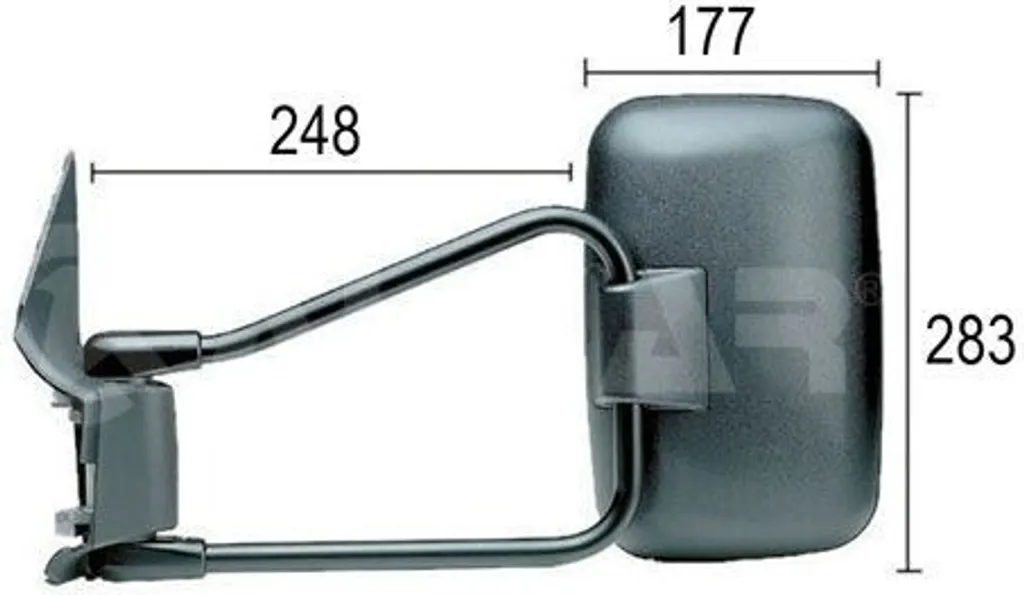 Rétroviseur gauche manuel ALKAR pour Sprinter W901 W902 coque noire