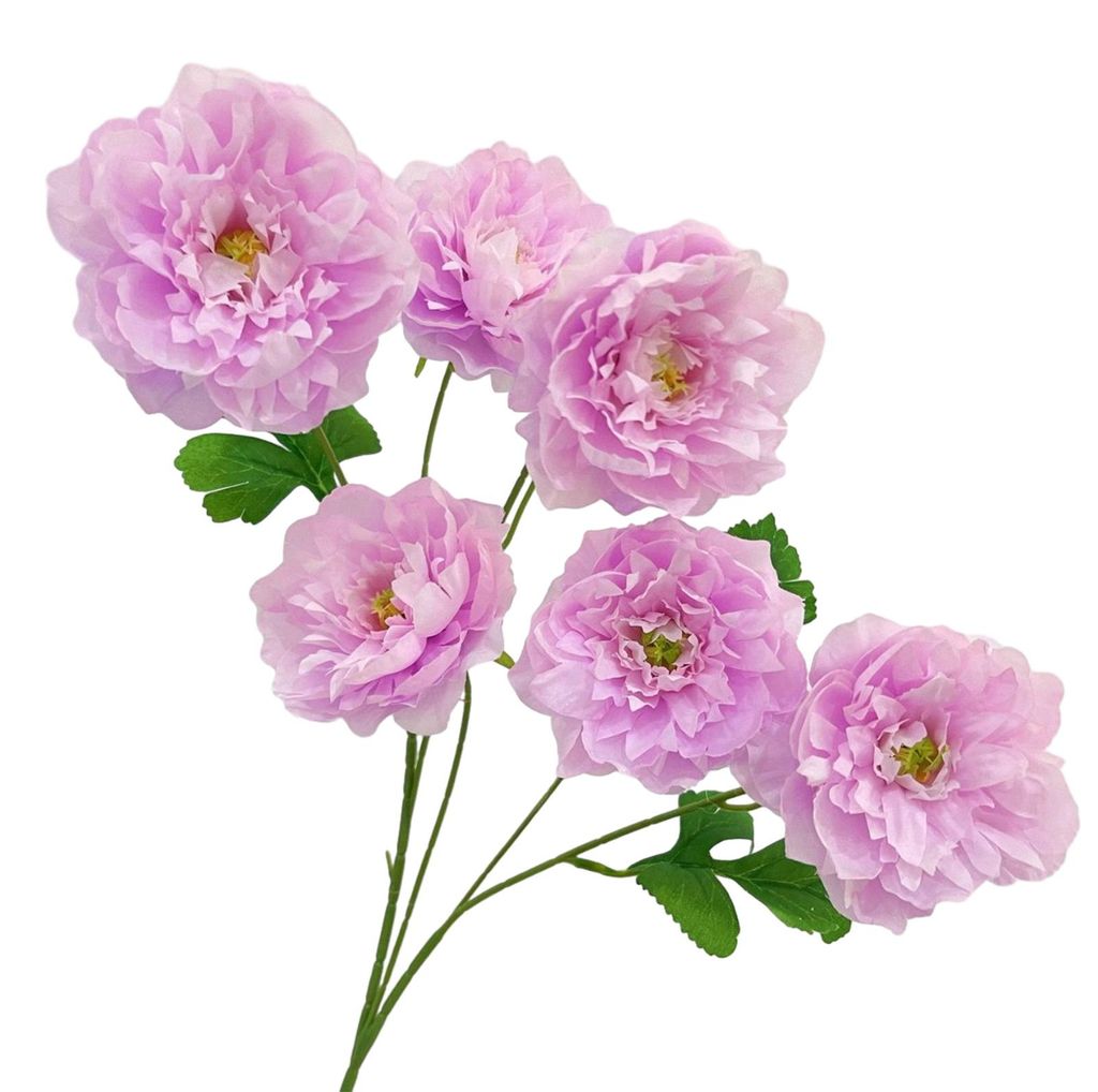 Künstliche Pfingstrosen, 6 Blütenköpfe, künstliche Seidenpfingstrosen mit Stiel, künstliche Blumenzweige für Vasen, Hochzeitsdekorationen, Bl...