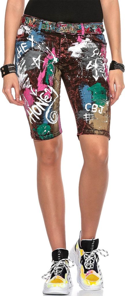 Cipo & Baxx Damen Shorts BA-WK159 Bordeaux, W30