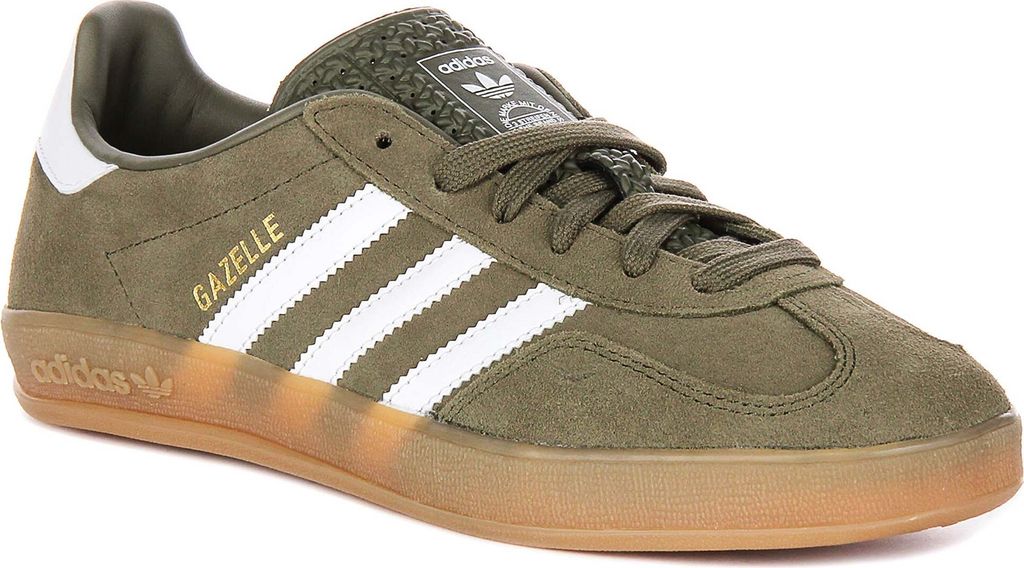 Adidas Gazelle Indoor in Olive Weiß – 5.5 UK - 38 2/3 EU - 6 M US / Olive White