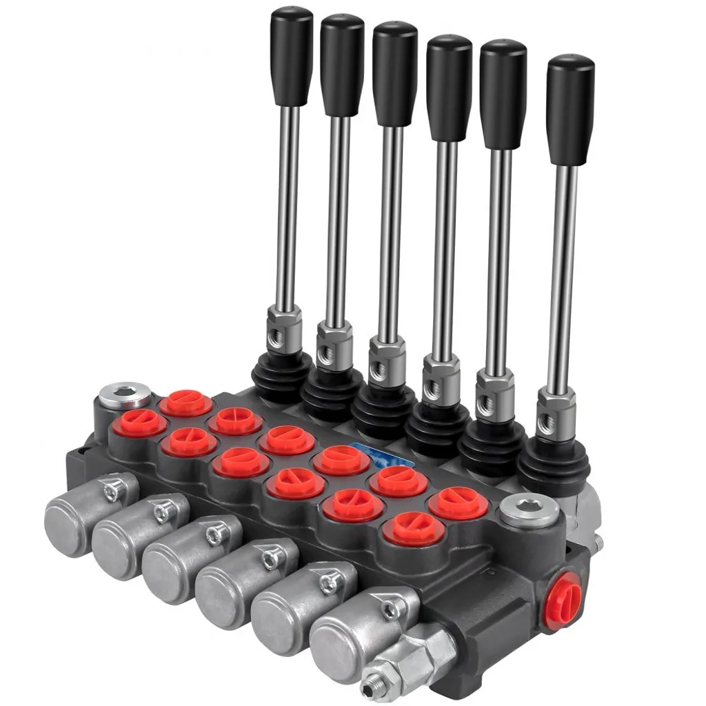 Distributeur hydraulique robuste 6 bobines 40L min à commande souple - 9