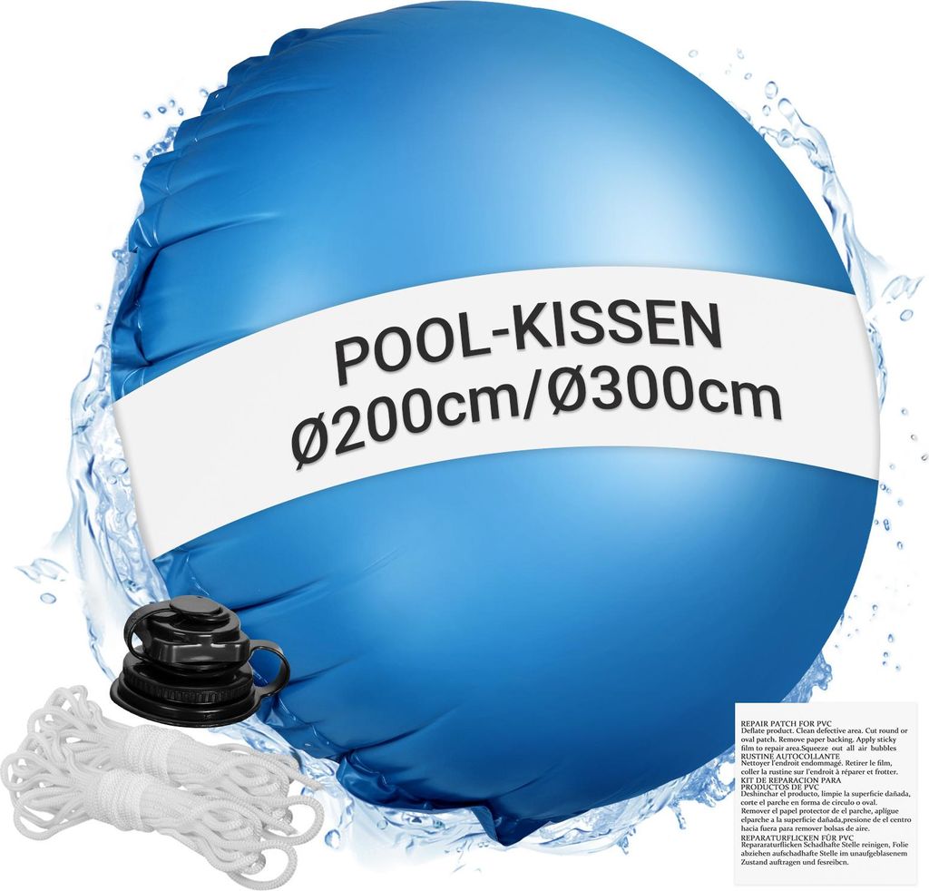 Eikuavons Poolkissen Rund 300cm | Winterkissen für Pool | Produktbild 