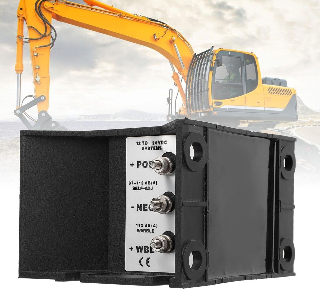 Auto-Rückfahrhupe, 112 dB, wasserdicht, 3 einstellbare Töne, Summer, Warnalarm, Rückfahrfunktion für LKW-Bagger, DC 12 V bis 48 V, YC-315A