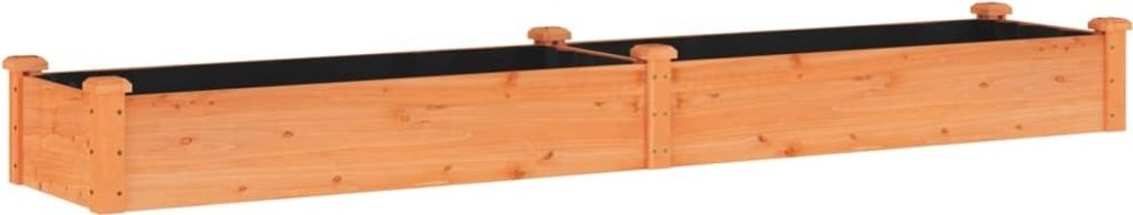 vidaXL Hochbeet mit Einsatz Braun 240x45x25 cm Massivholz Produktbild 