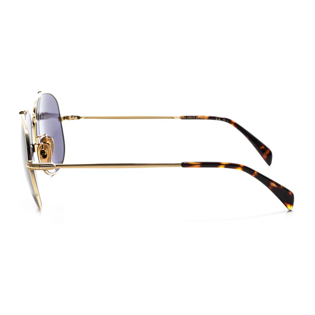 Lunettes de soleil pour hommes en or Aviateur Modèle Classique Or 24k - 11