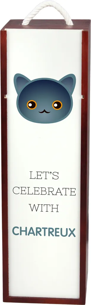 Contenitore Vino Art-Dog Chartreux - Design Artistico e Legno Pregiato
