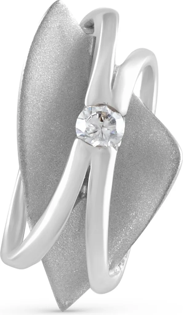 Pendentif en argent 925/000 rhodié 1,9 cm et zirconium brillant
