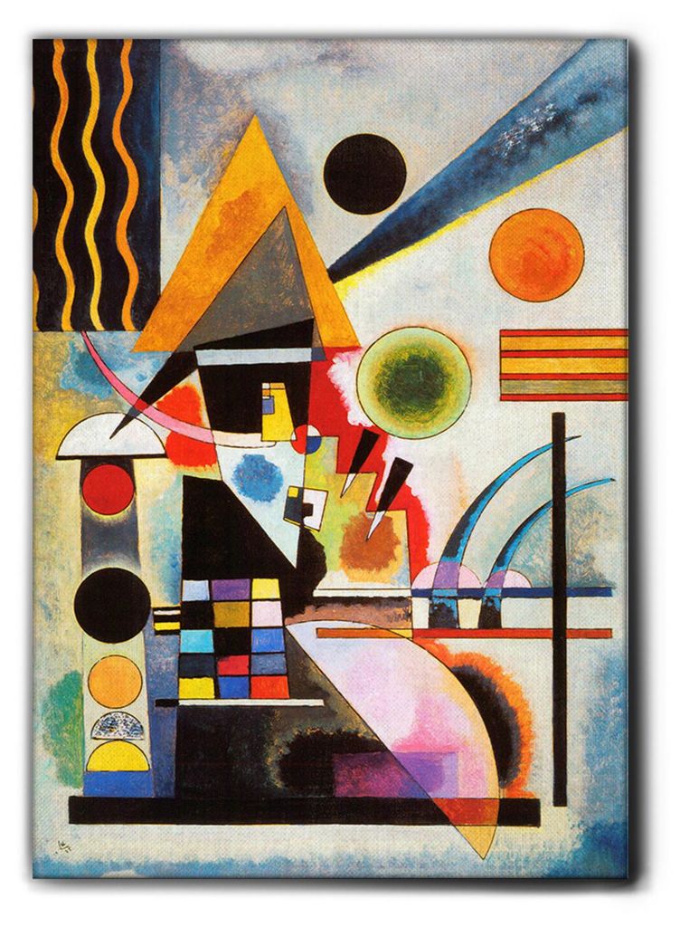 Giallobus - Schwingung - Vassily Kandinsky - 35L x 50W cm - Bild - Premium Loom Canvas mit hoher Dicke