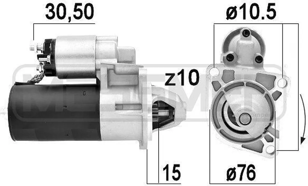 Démarreur électrique pour utilitaire Ford Transit Tourneo 12V