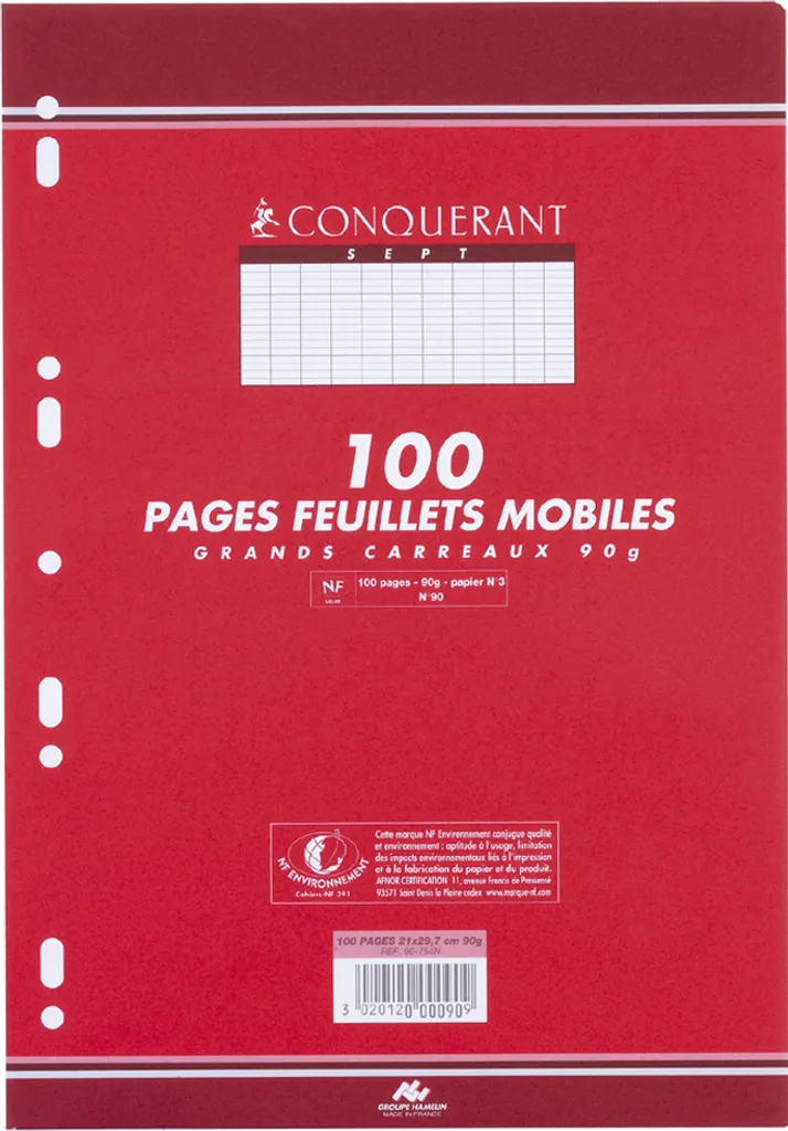 Conquerant Sept A4 Ringbucheinlagen 210x297mm per Ufficio