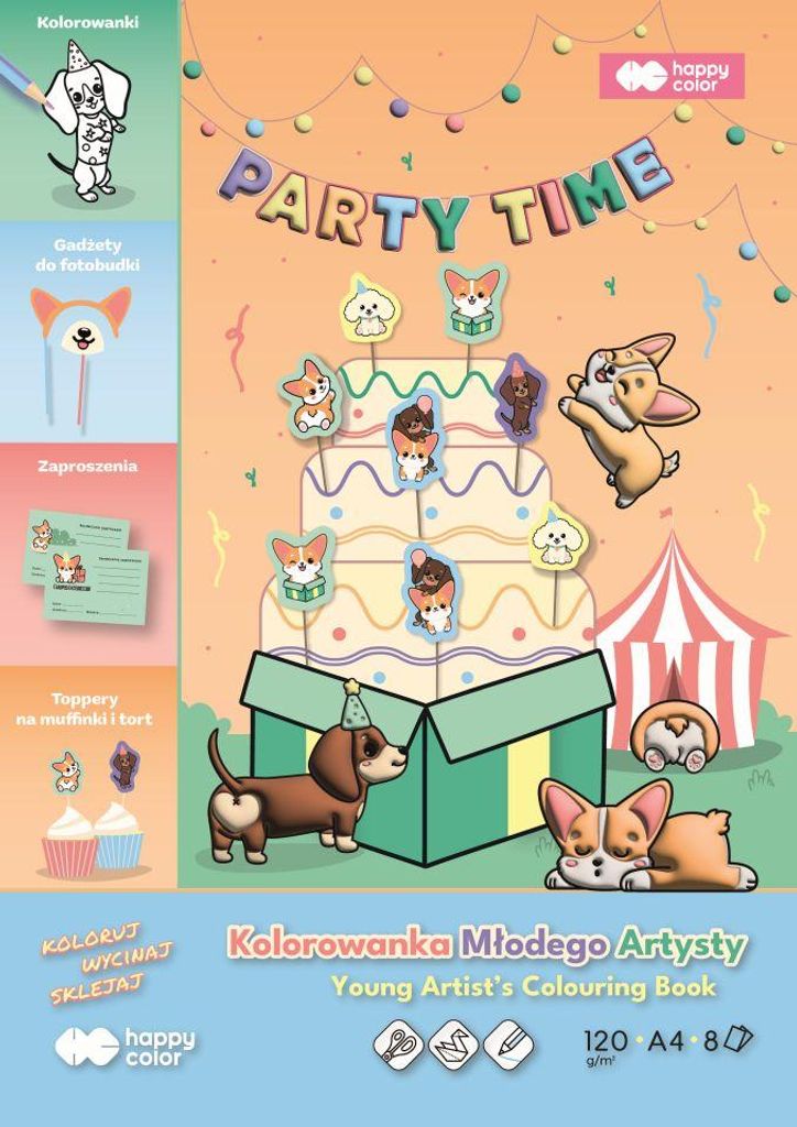 Malbuch A4 „Der junge Künstler“ von Corgi Team, 8 Seiten, Happy Color