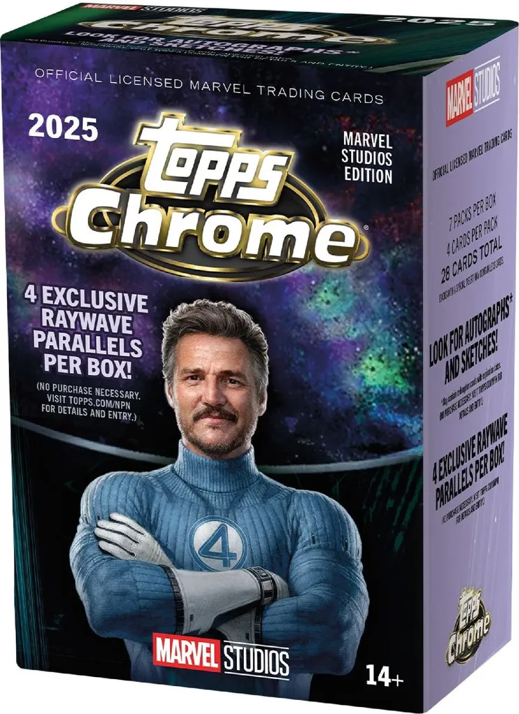 Topps Chrome Marvel Studios 2025 Boîte Économique de Cartes à Collectionner